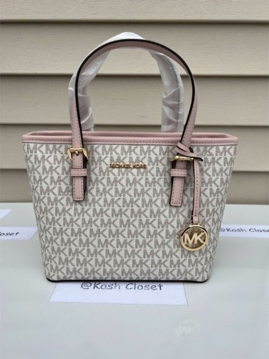Michael Kors tote carryall handbag xs convertible topzip crossbody powderblush - Picture 1 of 11